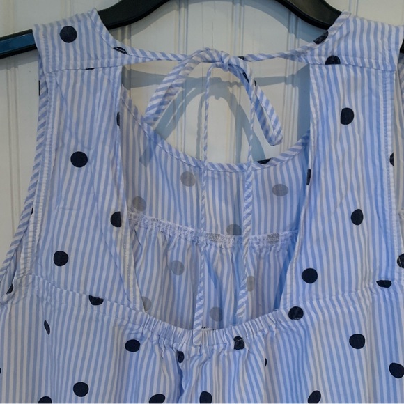 Crown & Ivy Blue Sleeveless Tie Front Tank Top - Picture 7 of 8